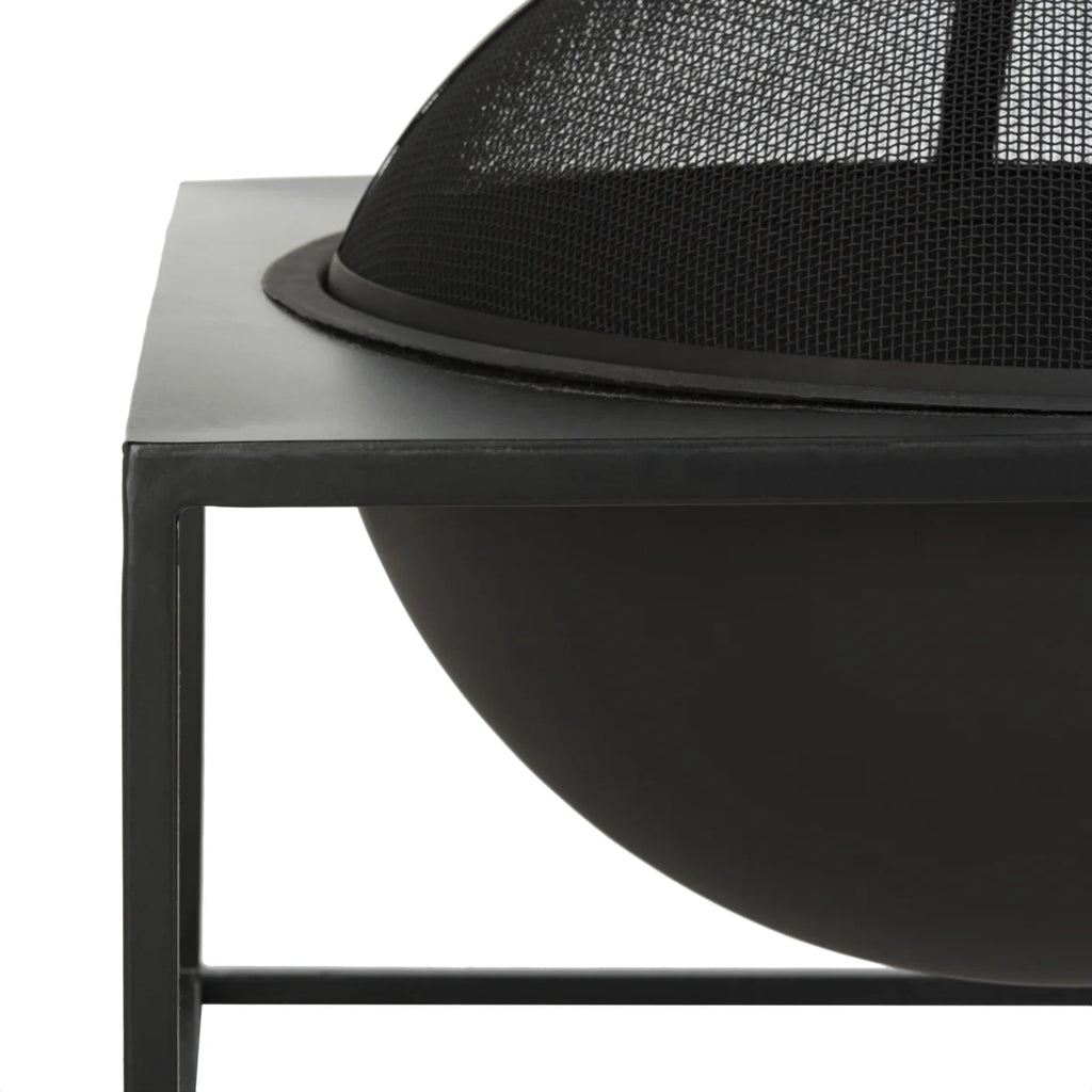 Outdoor Modern Square Fire Pit with Cover T338019