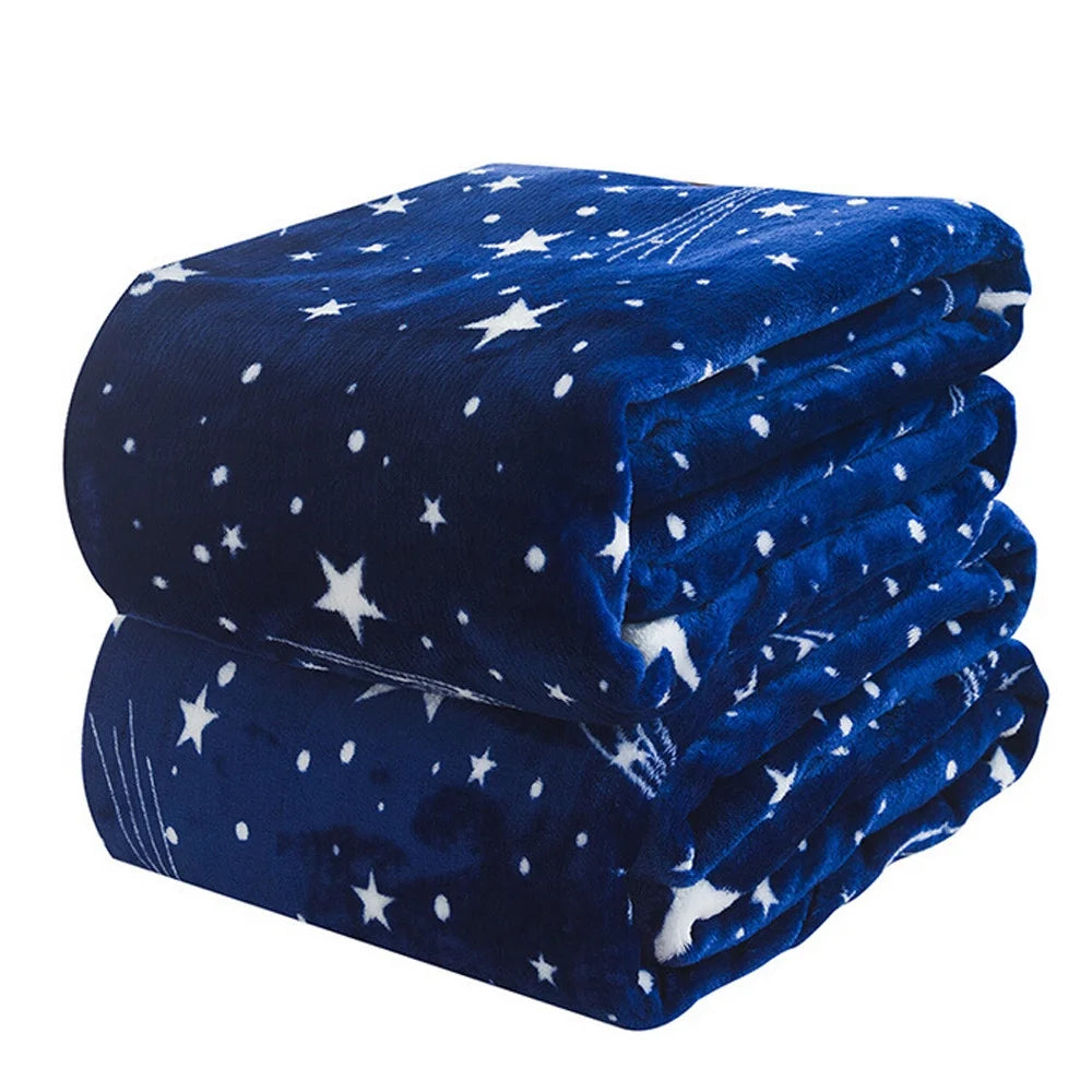 Dark Blue Micro Plush Fleece Throw Blanket P124045
