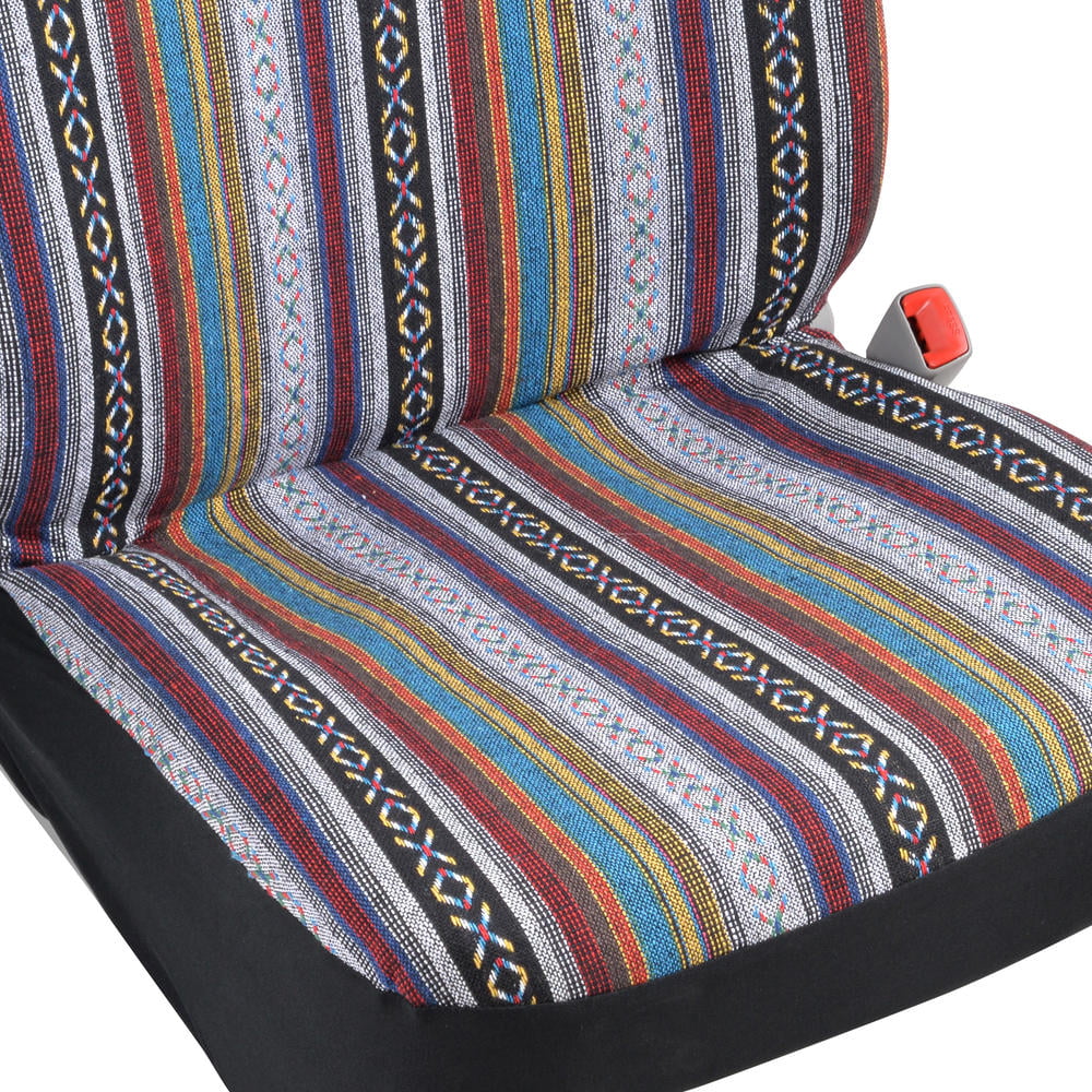 Striped Heavy Duty Woven Car Seat Covers Full Set 9pc O926