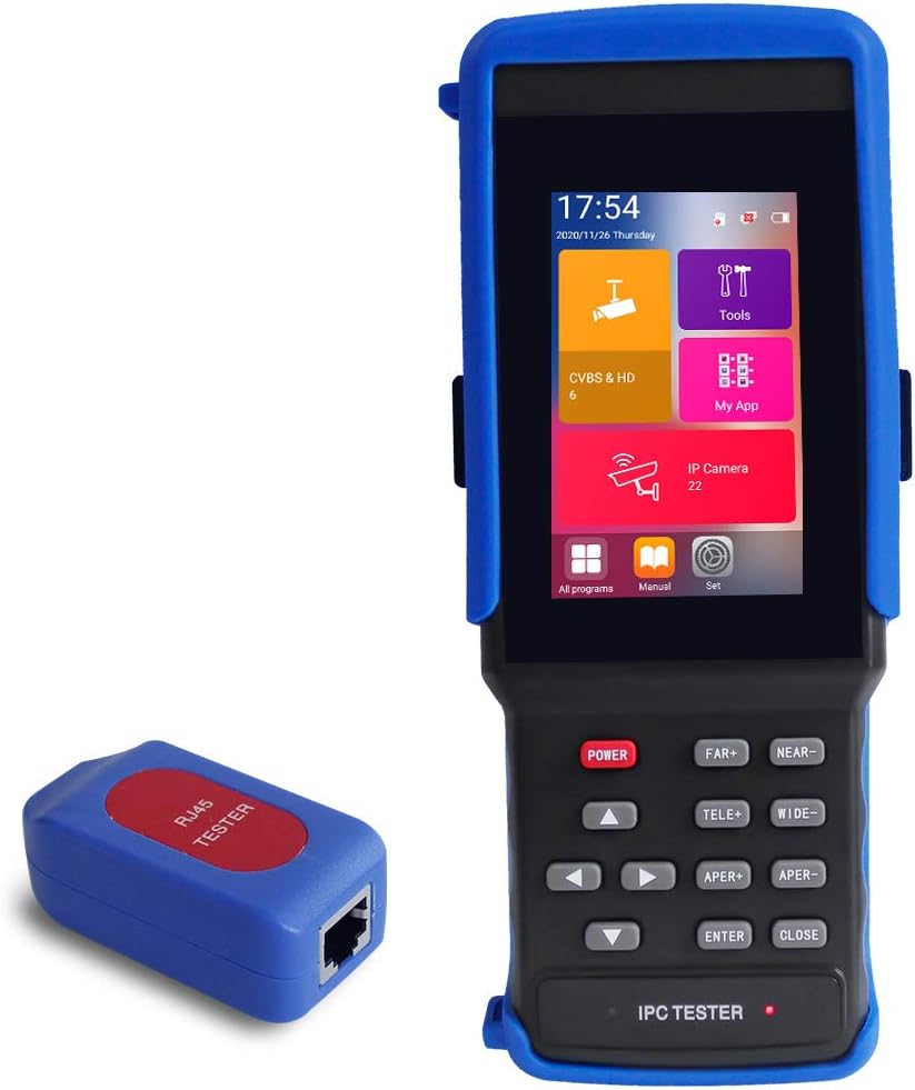4 Inch Touch Screen IP Camera Tester with WiFi and PoE Power Output H730