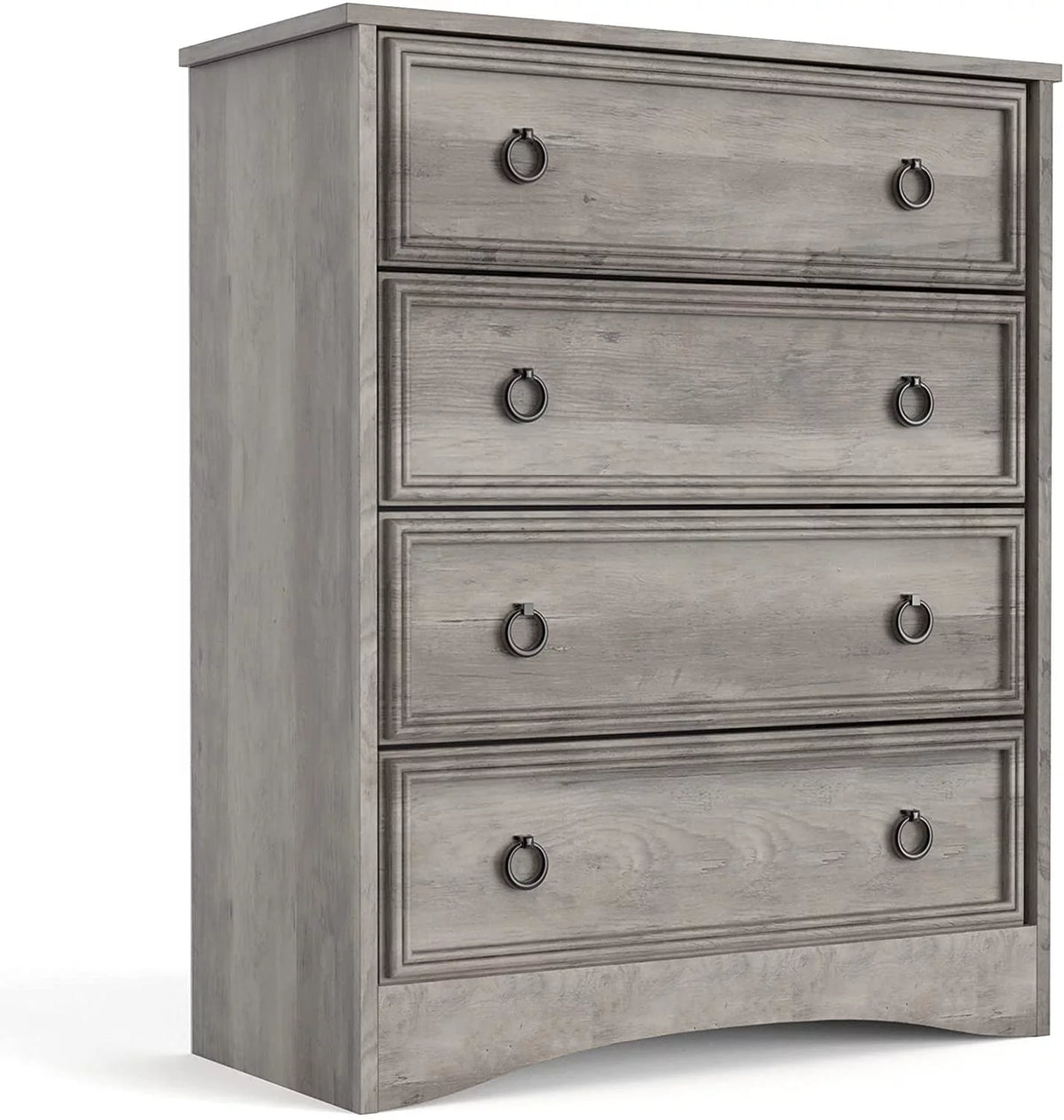 4 Drawer Gray Wood Dresser D225