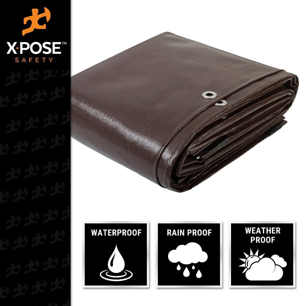 Brown Poly Tarps 8 x 10, Case of 8 J2102