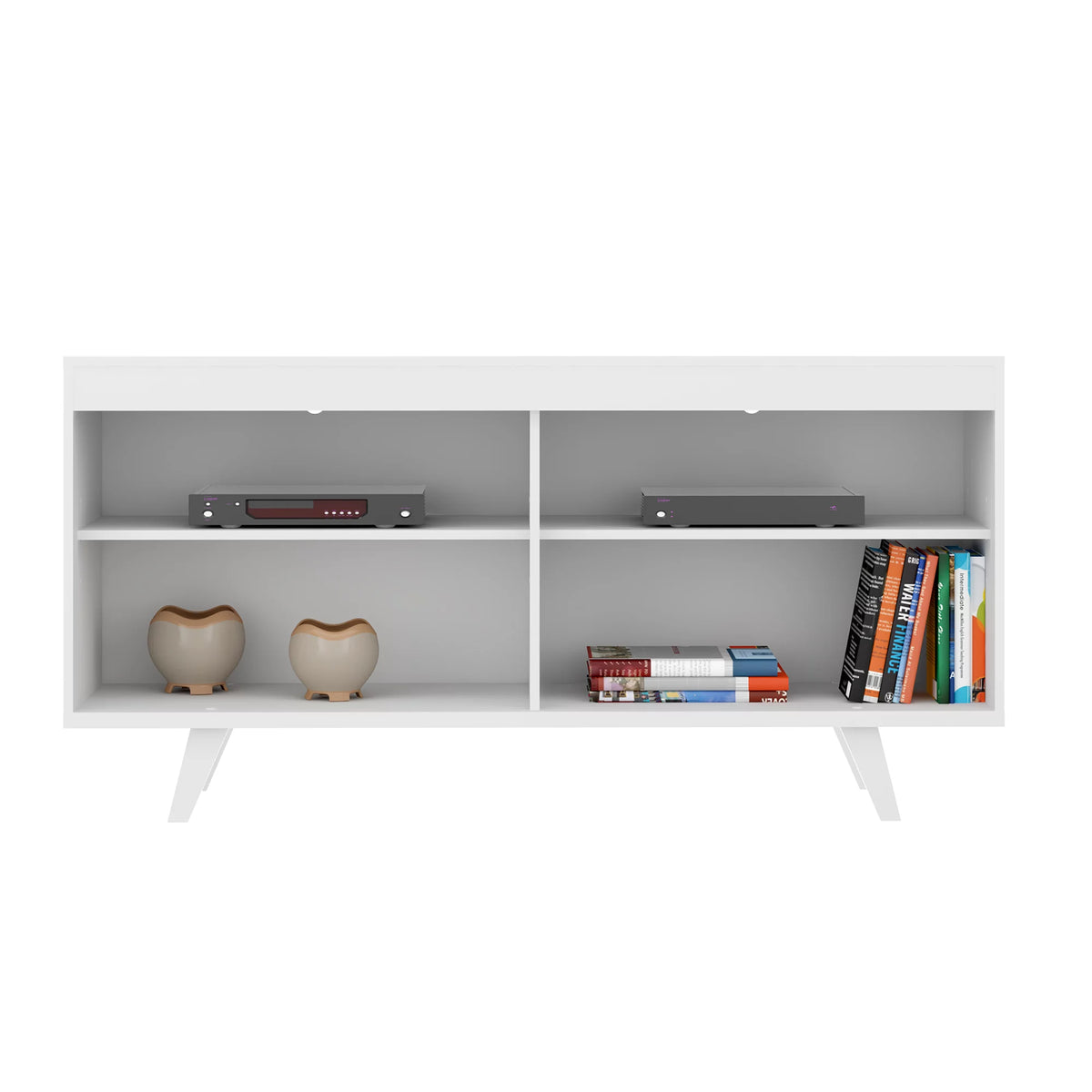 White Wood TV Media Console C4472